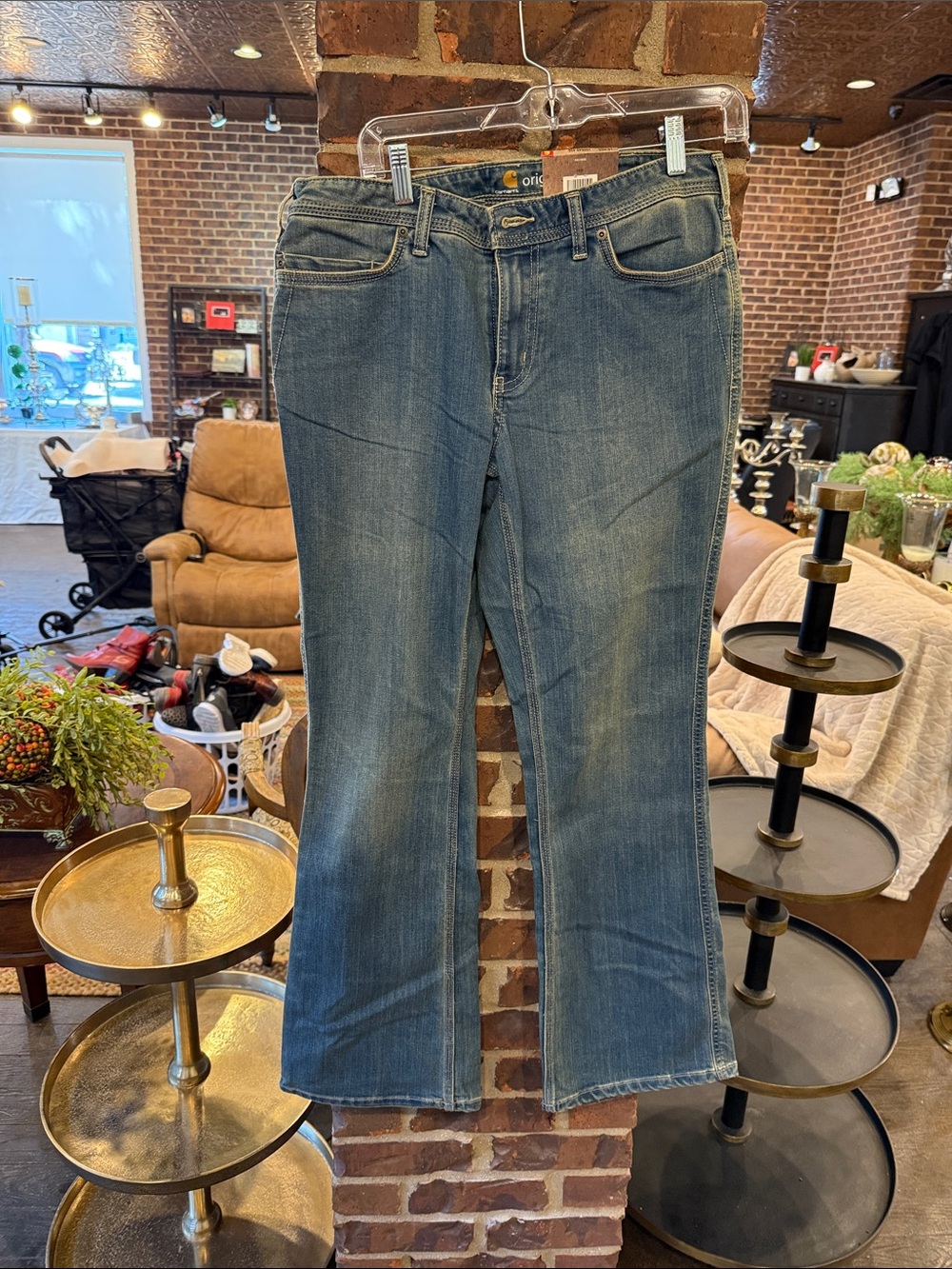 Carhartt Women's Blue Wide Leg Denim Jeans